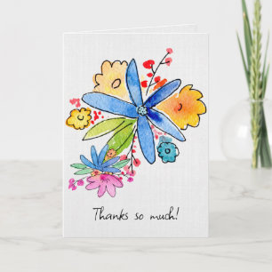 Merci de bouquet de Doodle Floral