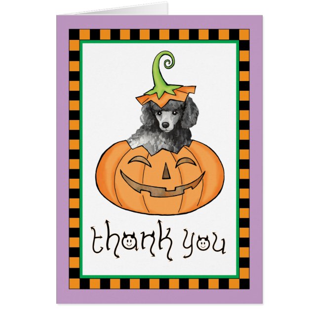 Merci de caniche miniature d'Halloween (Devant)