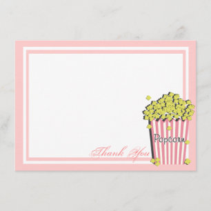 Merci de carte plat rose Popcorn