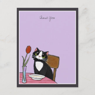 Merci de chat de smoking de restaurant