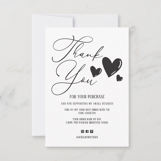 Merci de commande de coeur de script de signature  (Devant)