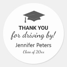 Merci de conduire avec des Stickers Graduation