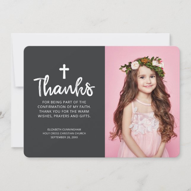 Merci de confirmation| Photo personnalisée (Devant)