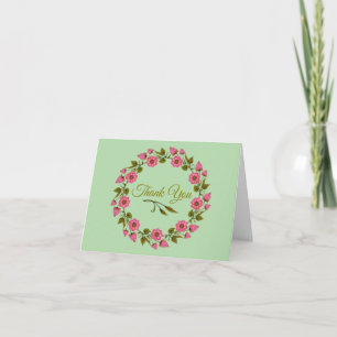 Merci de couronnes florales roses