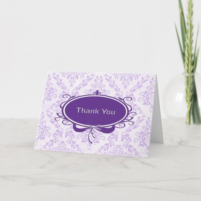 Merci de design pourpre Damask (Devant)