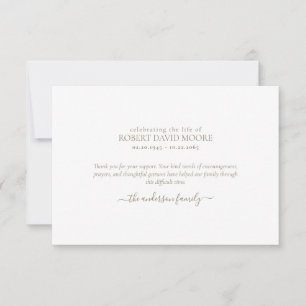 Merci de deuil en or simple