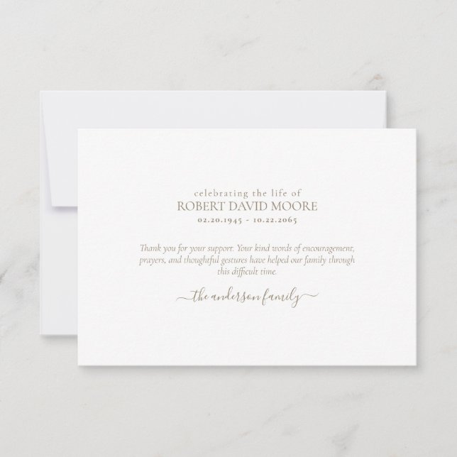 Merci de deuil en or simple (Devant)