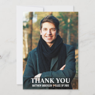 Merci de diplôme Carte photo moderne L W