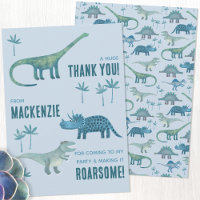 Merci de fête d'anniversaire de Dinosaur