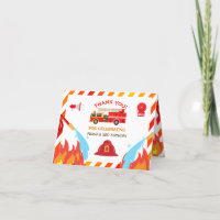 Merci de fête d'anniversaire du Camion d'incendie 