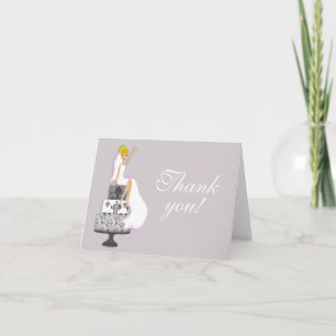 Merci de Fête de l'mariée de mariée moderne rose c