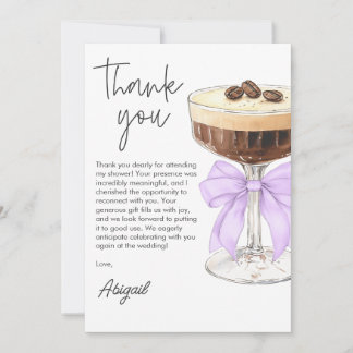 Merci de Fête des mariées Bow Espresso Martini
