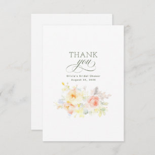 Merci de Fête des mariées des fleurs d'aquarelle