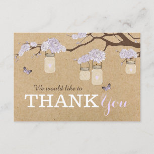 Merci de fleur de dahlia de lavande de papier