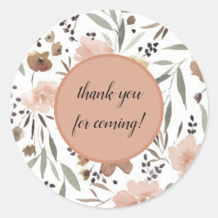 Merci de fleurs Boho simple pour autocollants