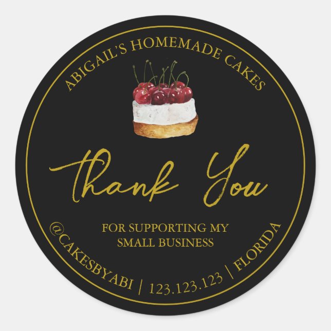Merci de gâteau maison simple Étiquette (Devant)