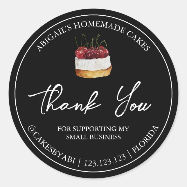 Merci de gâteau maison simple Étiquette (Devant)