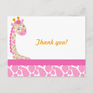 Merci de girafe de douceur de safari note-Rose