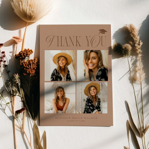 Merci de graduation en Terracotta Elegance Collage