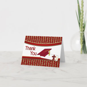 Merci de graduation Red et Gold Stripe