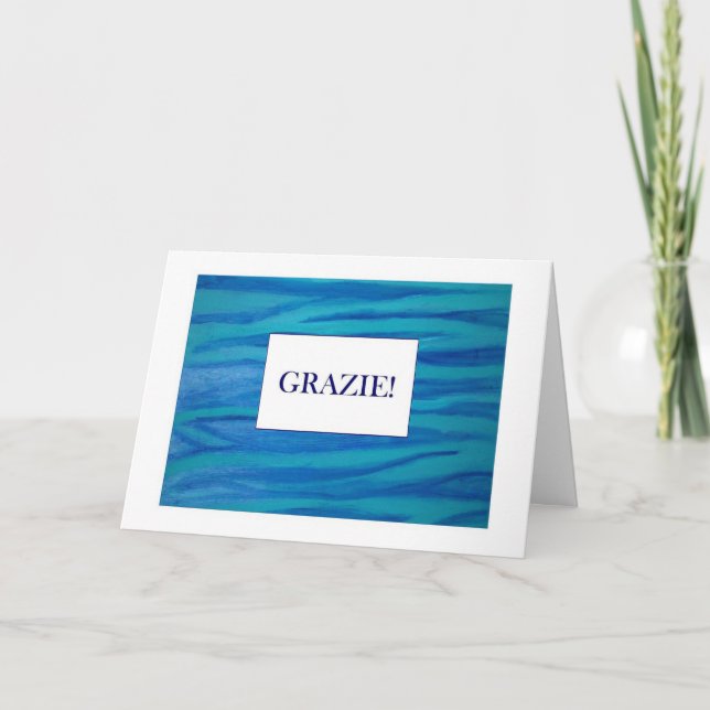 Merci de Grazie dans la carte d'Italiano (Devant)