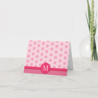 Merci de la carte à points rose moderne