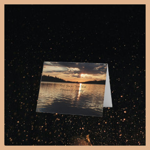 Merci de la sympathie, coucher du soleil d'or au l