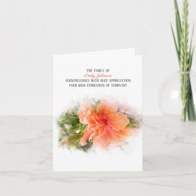 Merci de la sympathie de l'Hibiscus orange (Devant)