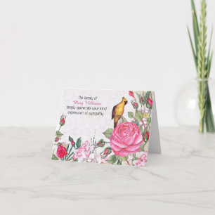 Merci de la sympathie rose