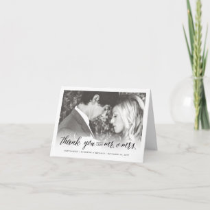 Merci De M. Et Mme Mariage Photo Merci