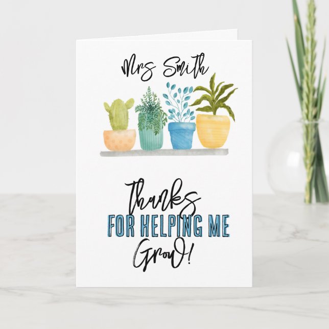 Merci de m'aider à faire pousser la carte (Devant)