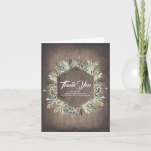 Merci de Mariage campagnard rustique