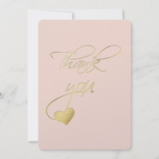 Merci de mariage de calligraphie d'effet de relief (Devant)