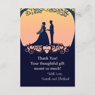 Merci de mariage de marié de jeune mariée de