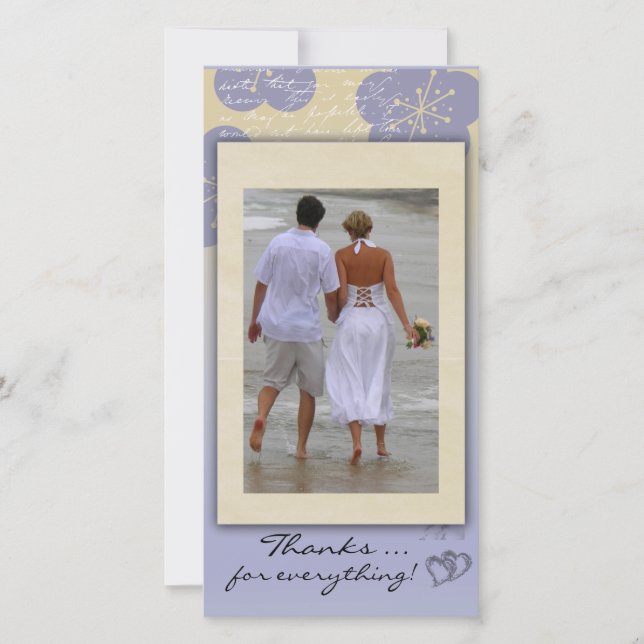 Merci de mariage de plage Carte photo (Devant)