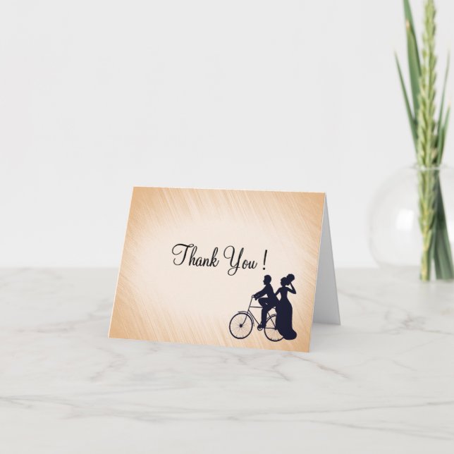 Merci de Mariage de vélo de plage vide à l'intérie (Devant)