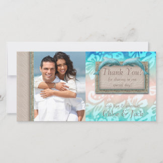 Merci de mariage Dolphin Beach Photocard