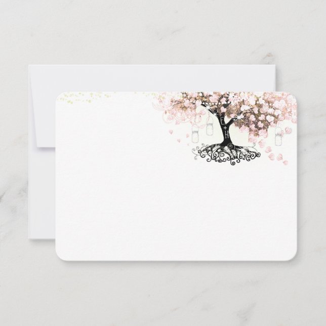 Merci de Mariage du tableau de bord Pink Heart Lea (Devant)