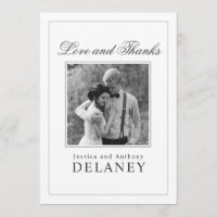 Merci de mariage élégant avec votre photo