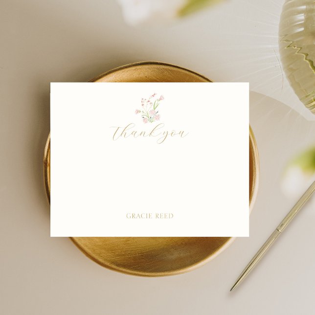 Merci de Mariage Fleur sauvage simple et élégant (Créateur téléchargé)