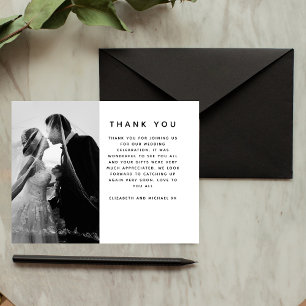 MERCI de mariage personnalisé photo minimaliste BU