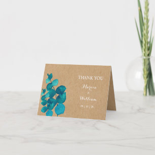 Merci de Mariage rustique des Eucalyptus
