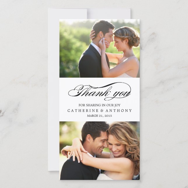 Merci de mariage tout simplement élégant - Blanc (Devant)