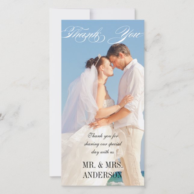 Merci de Mariage vertical simple (Devant)