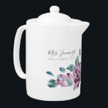 Merci De M'Avoir Aidé À Fleur Pot De Thé<br><div class="desc">Montrez de l'appréciation avec cette belle aquarelle florale,  "Merci de m'aider à fleurir" théière pot! Parfait pour les enseignants ! Tasse correspondante disponible !</div>