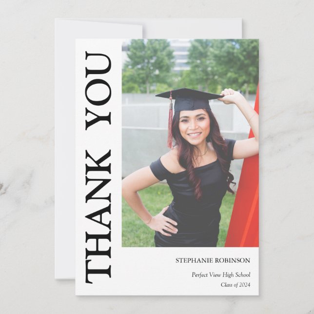 Merci de  moderne simple Carte photo (Devant)