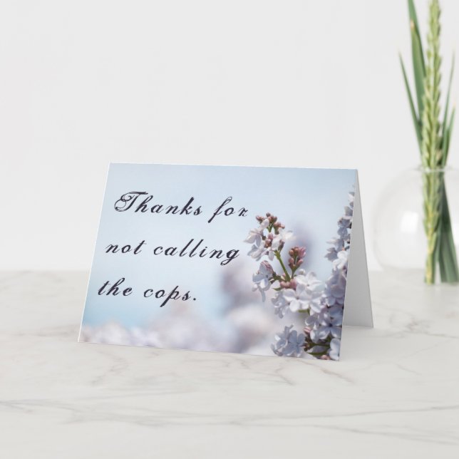 Merci de ne pas avoir appelé les flics (Devant)