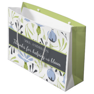 Merci De Nous Aider À Bloom Enseignant Sac Cadeau