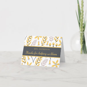 Merci De Nous Aider À Bloom Teacher Greeting Card