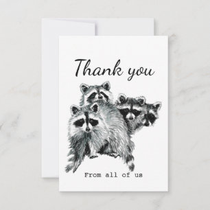 Merci De Nous Tous Fun Raccoon Animal Art